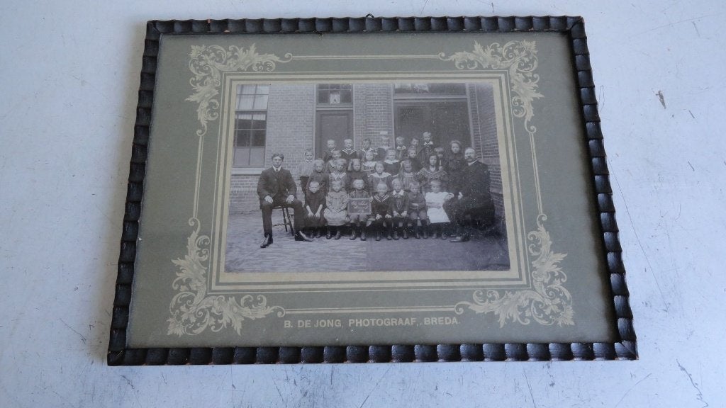 Schoolfoto, antiek (1908) Breda – Fotograaf B. de Jong, Ophalen of Verzenden