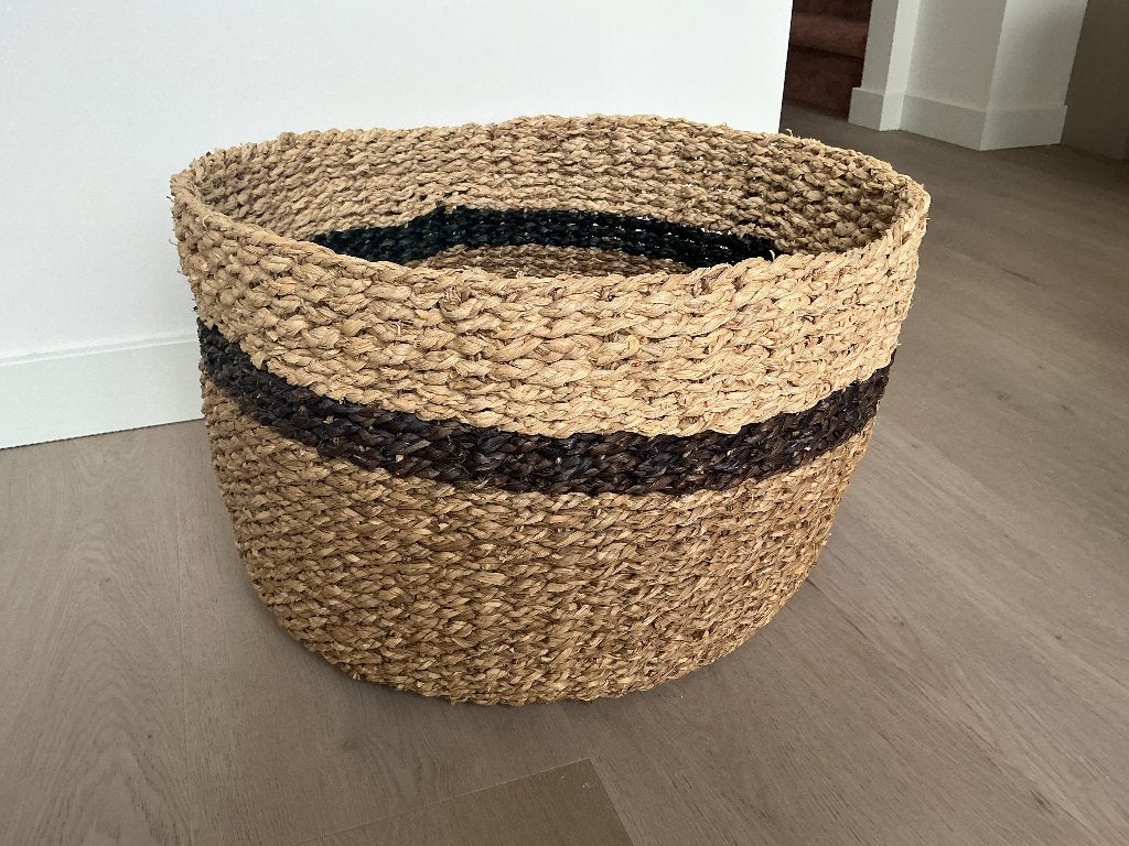 Mand zeegras, Huis en Inrichting, Woonaccessoires | Schalen en Manden, Ophalen, Overige materialen, Mand, Rond