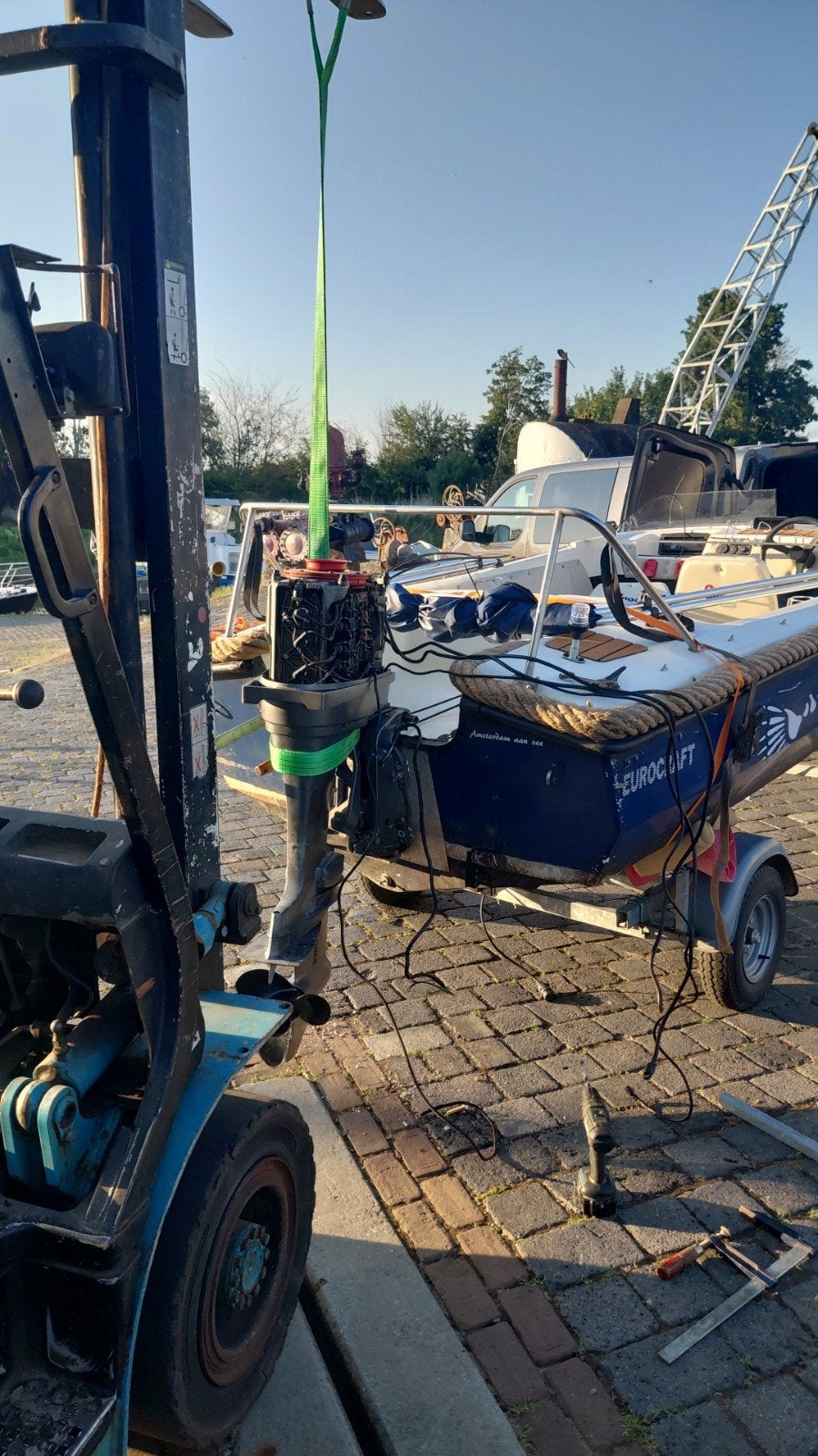 leuk mooi speetbootje met 45 pk mariner motor, Watersport en Boten, Boottrailers, Ophalen, Gebruikt, Minder dan 6 meter