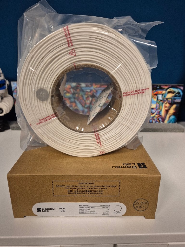 Bambu Lab PLA Matte refill - Ivory White (1kg), Computers en Software, Ophalen of Verzenden, Nieuw, Filamentrollen