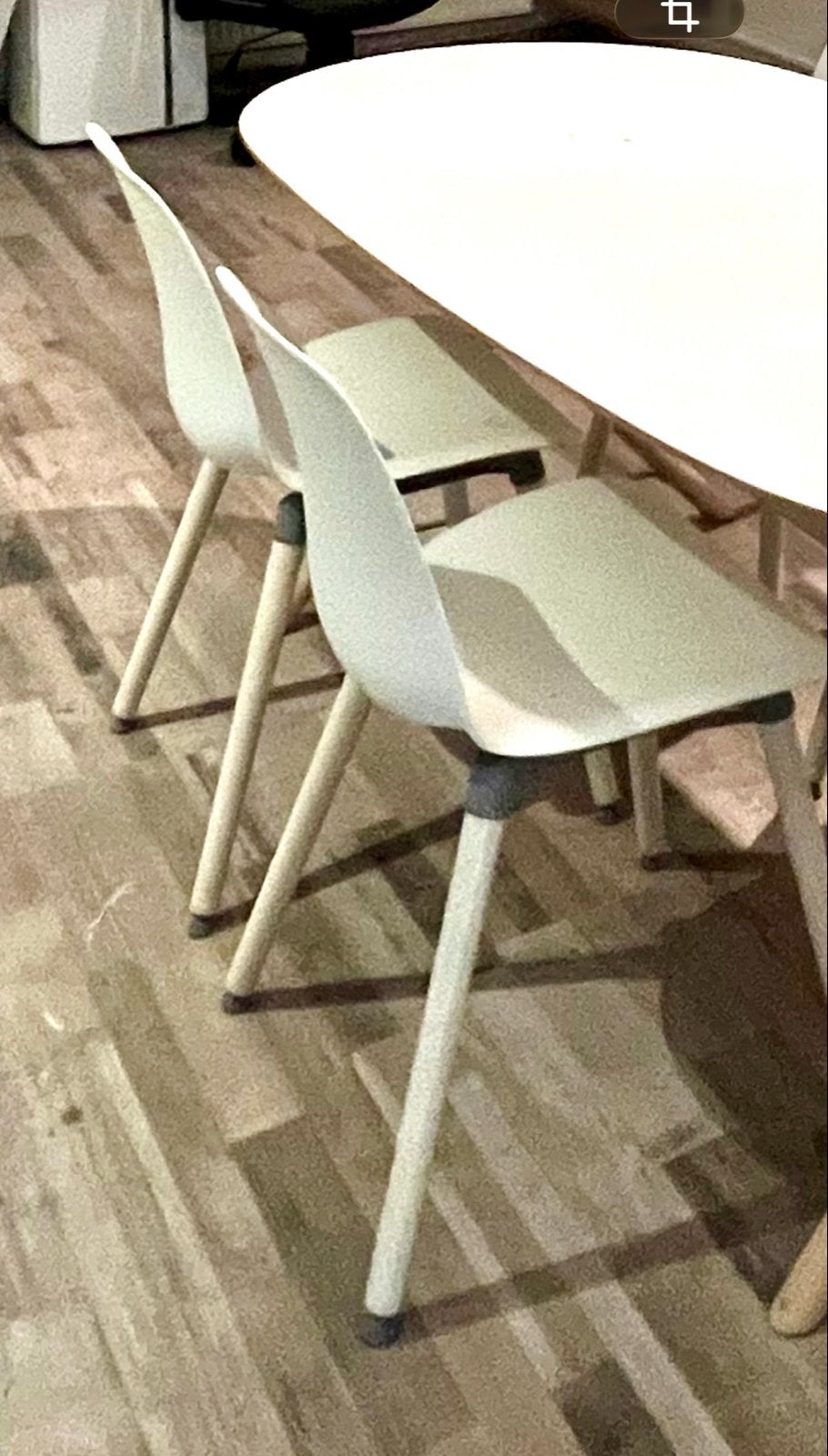 4 IKEA stoelen in zeer goede staat, Huis en Inrichting, Stoelen, Ophalen, Kunststof, Wit, Zo goed als nieuw