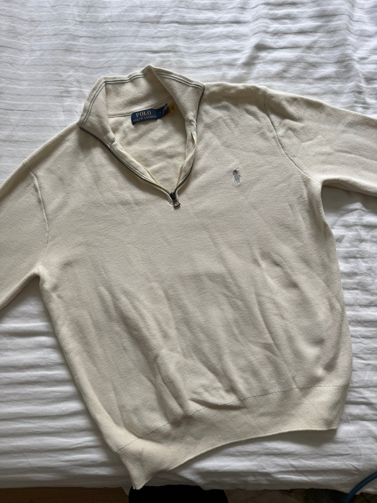 Ralph lauren zipper beige maat M, Ophalen of Verzenden, Zo goed als nieuw, Maat 48/50 (M), Beige