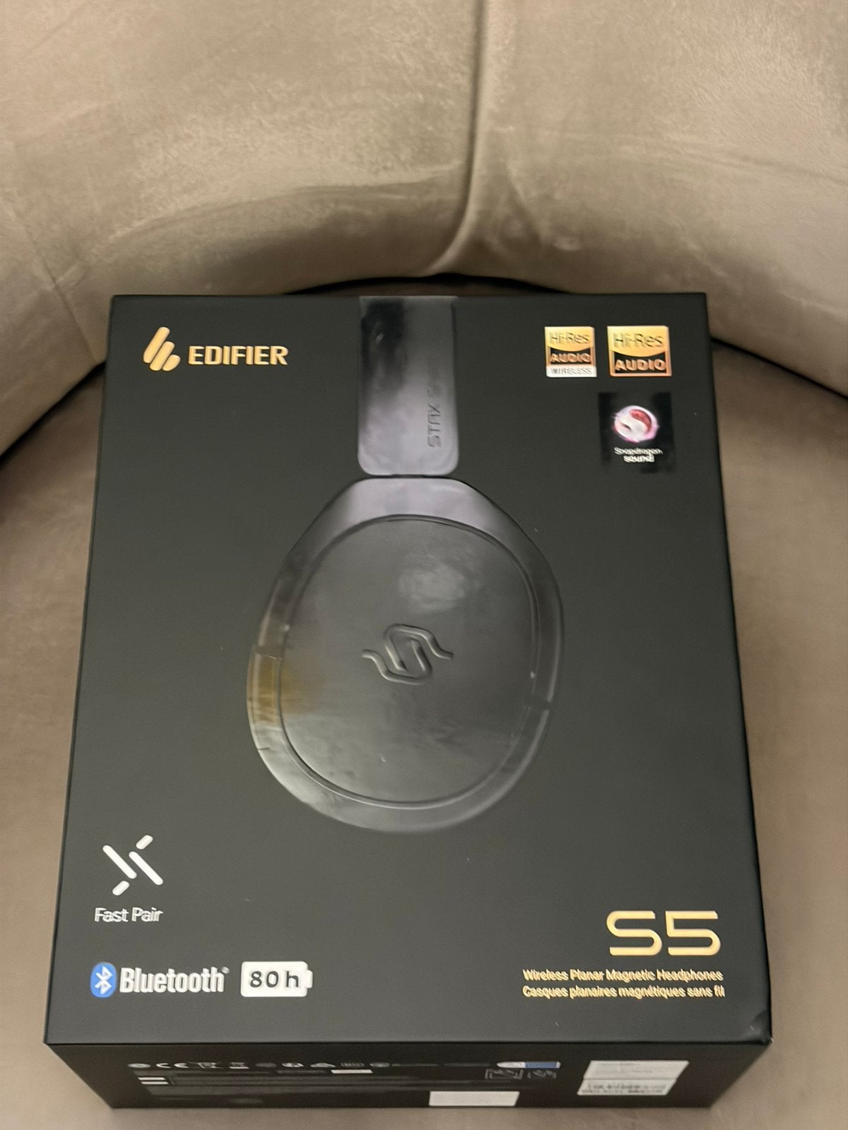 Edifier Spirit S5 Draadloze Planar Magnetic hoofdtelefoon, Draadloos, Zo goed als nieuw, Over-ear, Zwart
