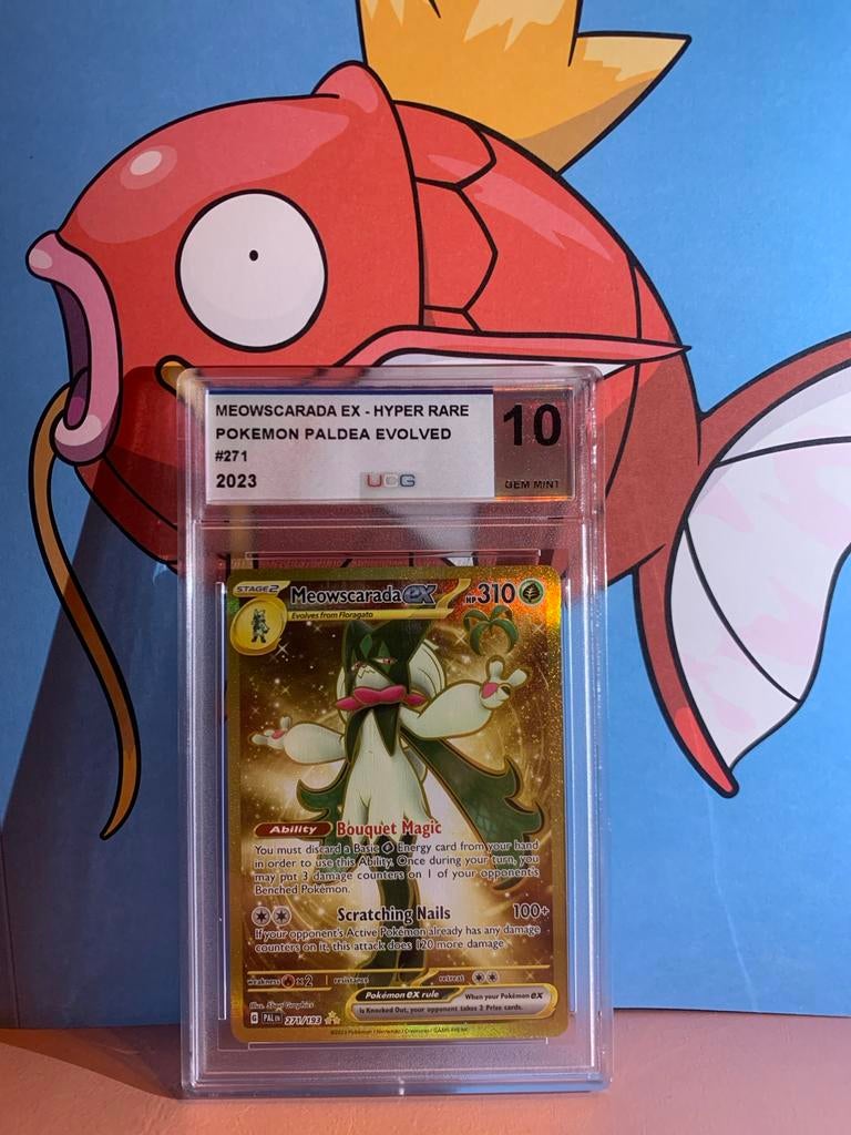 Meowscarada EX Hyper Rare Pokémon Paldea Evolved UCG 10, Ophalen of Verzenden, Nieuw, Losse kaart