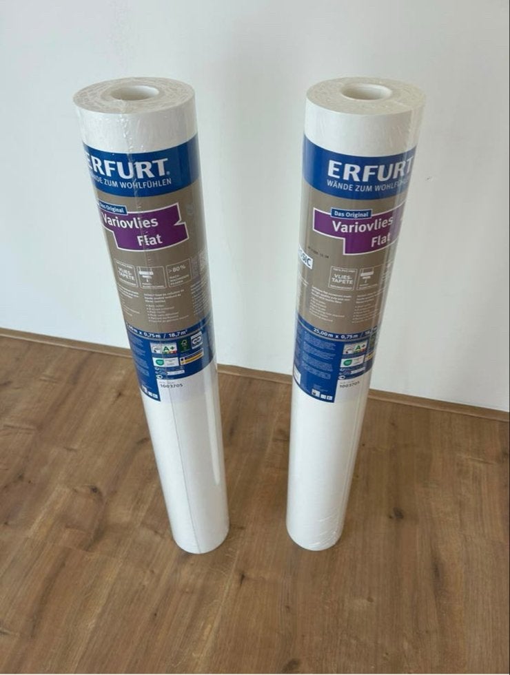 Erfurt Variovlies Flat Classic renovlies behang, Ophalen, Wit, Modern, 25 tot 50 m²
