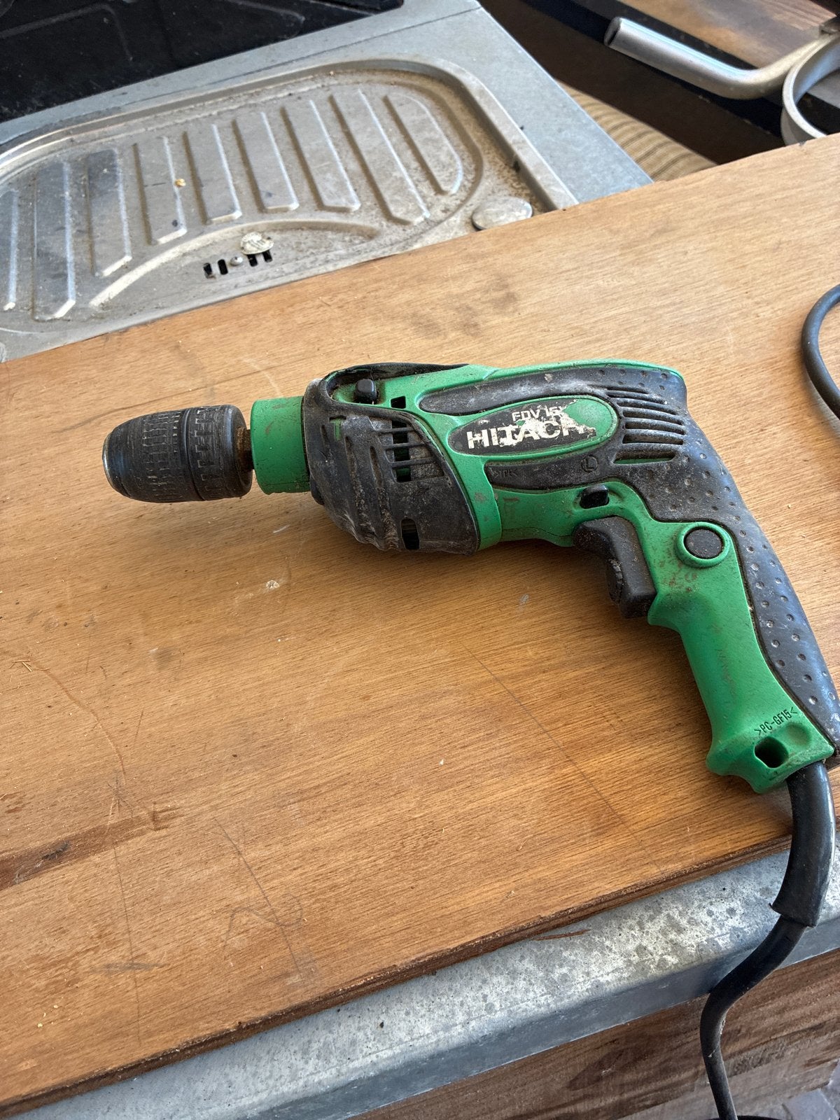 Hitachi Boormachine EDV 16 - Gebruikt, Ophalen of Verzenden, Gebruikt, Minder dan 400 watt, Boormachine