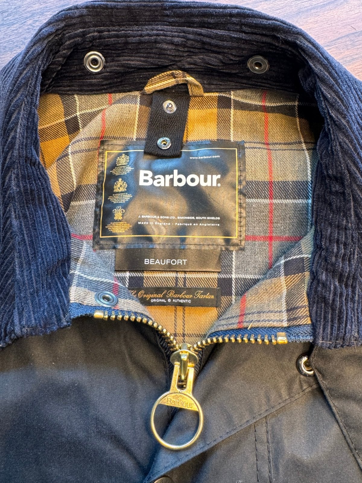 Barbour Beaufort Wax Jacket Navy - Maat 50 (L), Ophalen of Verzenden, Nieuw, Maat 52/54 (L), Blauw