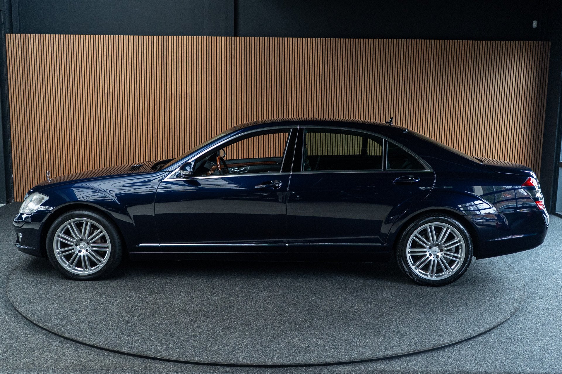 Mercedes-Benz S-Klasse 350 Lang Panodak Leer PTS Navi Memory, Automaat, Gebruikt, Zwart, Blauw