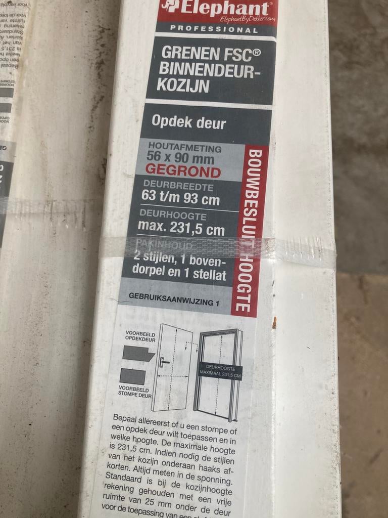 Binnen deurkozijnen, Deurkozijn, Nieuw, 150 tot 225 cm, Hout