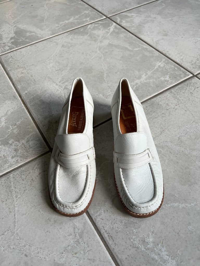 Z.G.A.N. paar Avang mocassin maat 6.39 kleur wit, Kleding | Dames, Schoenen, Verzenden, Wit, Avang, Zo goed als nieuw