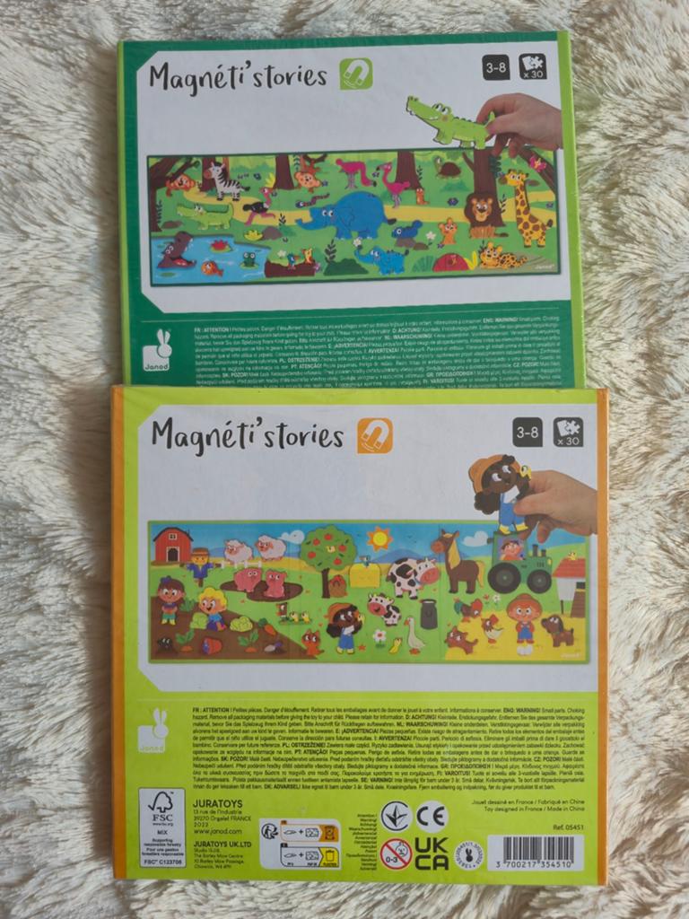 (388)Janod Magnéti'stories:Boerderij&AfrikaanseDieren(Nieuw), Verzenden, Nieuw, Puzzelen