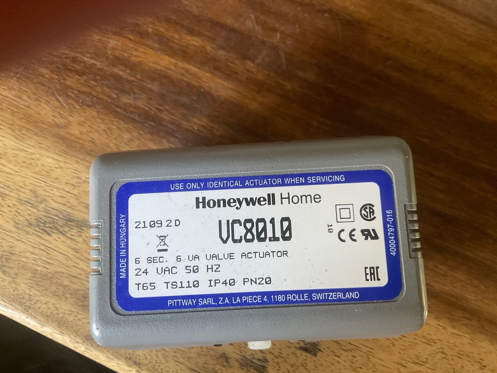 Honeywell Home VC8010 Klep Actuator 24VAC 50Hz, Ophalen of Verzenden, Nieuw, Ventilator
