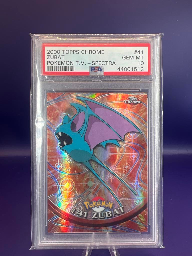 VINTAGE Zubat #41 2000 Topps Chrome PSA 10 GEM MT Pokémon ‼️, Ophalen of Verzenden, Nieuw, Losse kaart, Foil