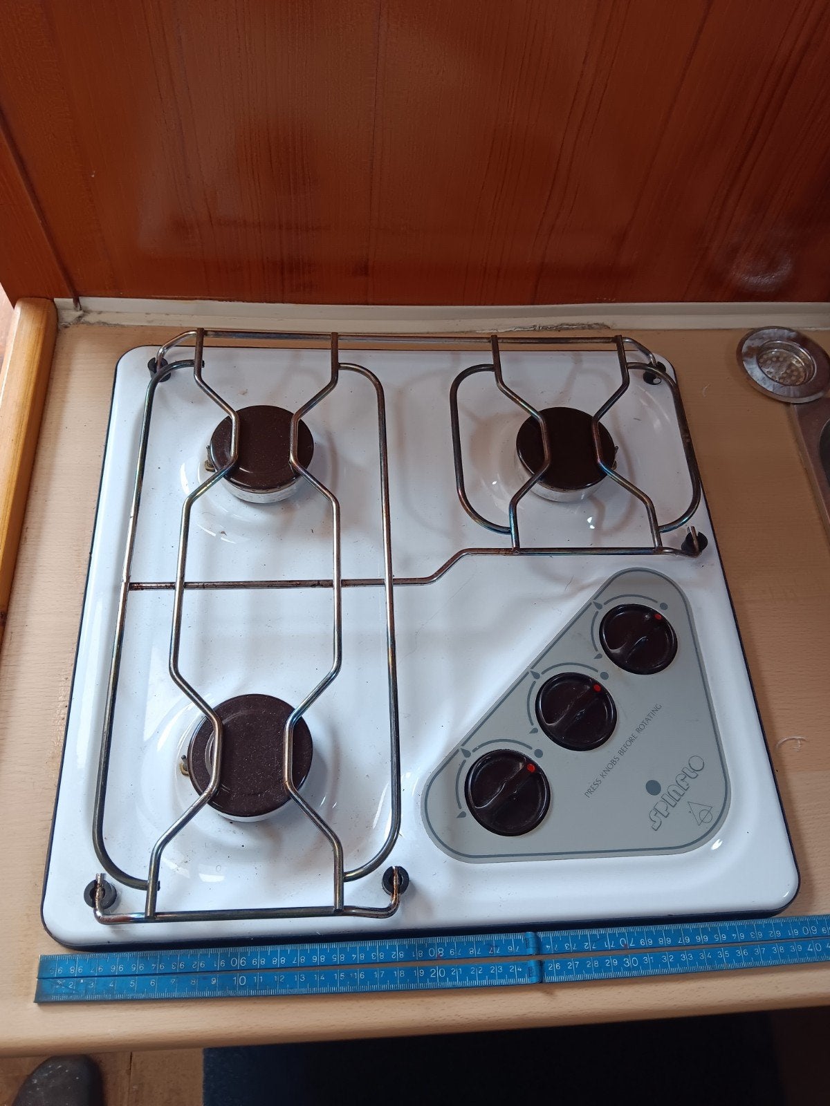 Gasstel 3-pits propaan voor camper, caravan of boot, Ophalen