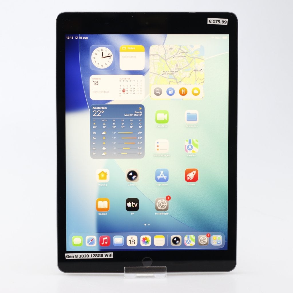 iPad Gen 8 2020 128GB Wifi Grijs | Nette Staat, Apple, Zo goed als nieuw, Support@apple.com, One Apple Park Way
Cupertino, CA 95014
United States