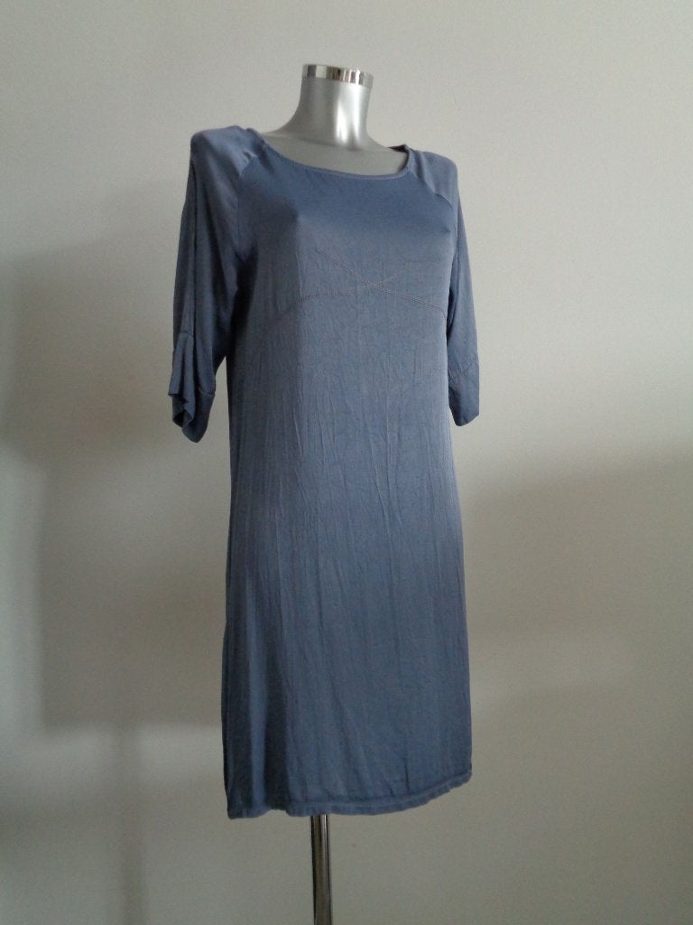 Transfer blauwe jurk, viscose, maat medium, nieuw, kaartje., Kleding | Dames, Maat 38/40 (M), Blauw, Nieuw, Ophalen of Verzenden