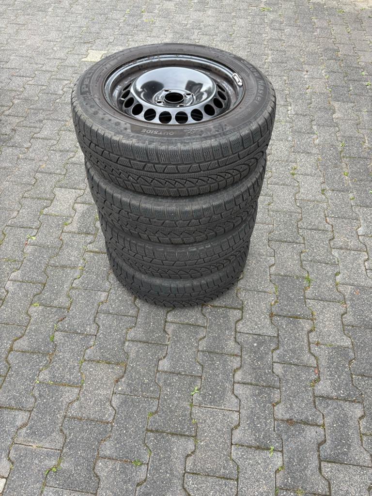 15 inch Petlas Snowmasterwinterbanden met velgen, Ophalen, Gebruikt, 15 inch, Banden en Velgen