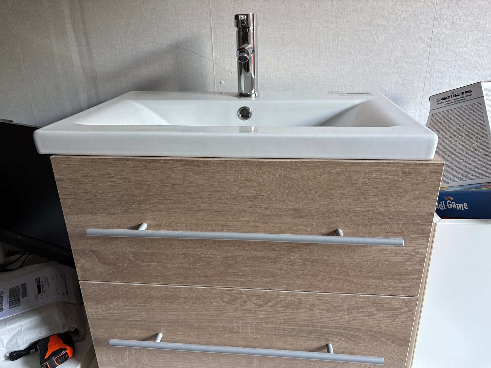Badkamer Sink, Ophalen, (Half)hoge kast, Minder dan 50 cm, Zo goed als nieuw