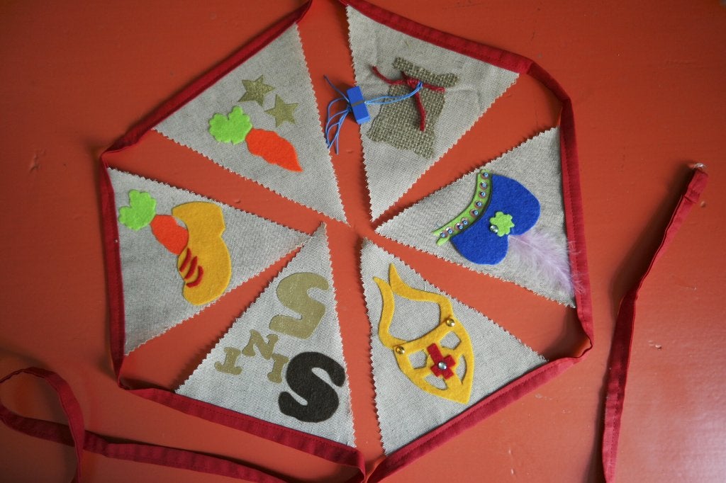 Sinterklaas  Vlaggenlijn met applicaties van vilt, Ophalen of Verzenden, Nieuw