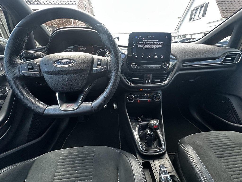 Ford Fiesta 1.5 EcoBoost ST-3, Auto's, Voorwielaandrijving, Leder en Stof, Handgeschakeld, Automatische klimaatregeling