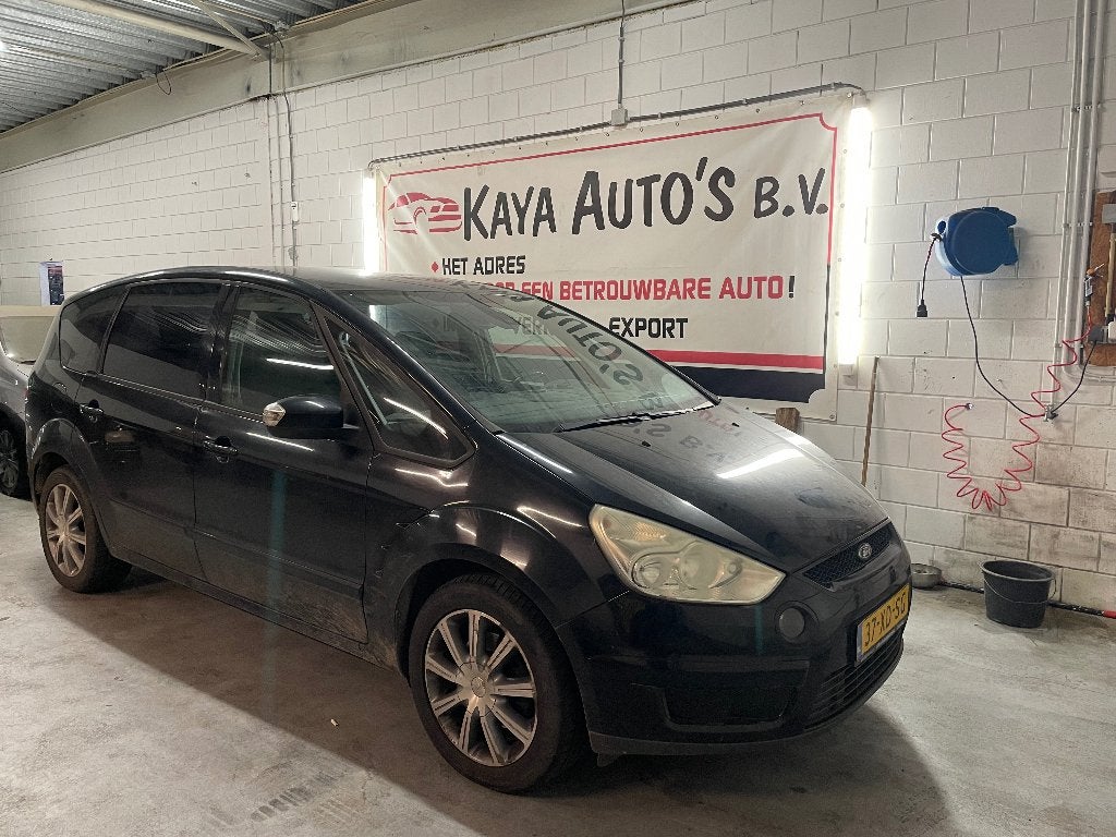 Ford S-Max 2.0 16V 7-PERSOONS 2007 Zwart, Auto's, Ford, Voorwielaandrijving, 145 pk, 4 cilinders, 1505 kg