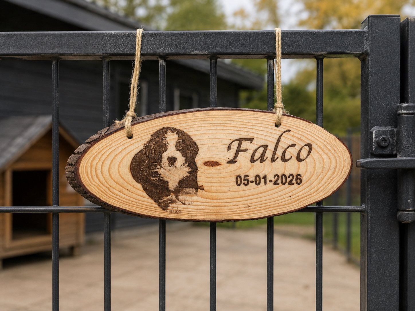 Boomschorsbordje gepersonaliseerd, Tekstbord, 30 cm, Nieuw, Ophalen of Verzenden