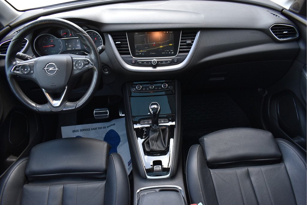 Opel Grandland X 1.2 Turbo Edition Full option! Panorama, Me, Gebruikt, 1199 cc, Blauw, Leder
