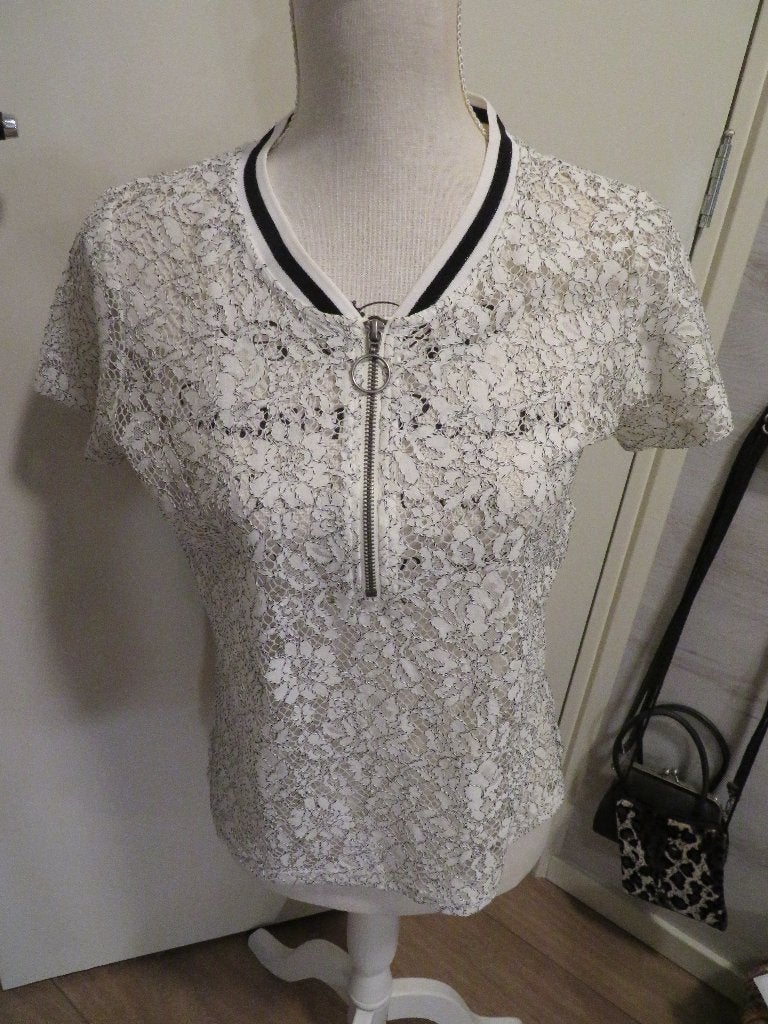 Dames blouse wit kant maat 38 Z.G.A.N., Maat 38/40 (M), Wit, Ophalen of Verzenden, Onbekend