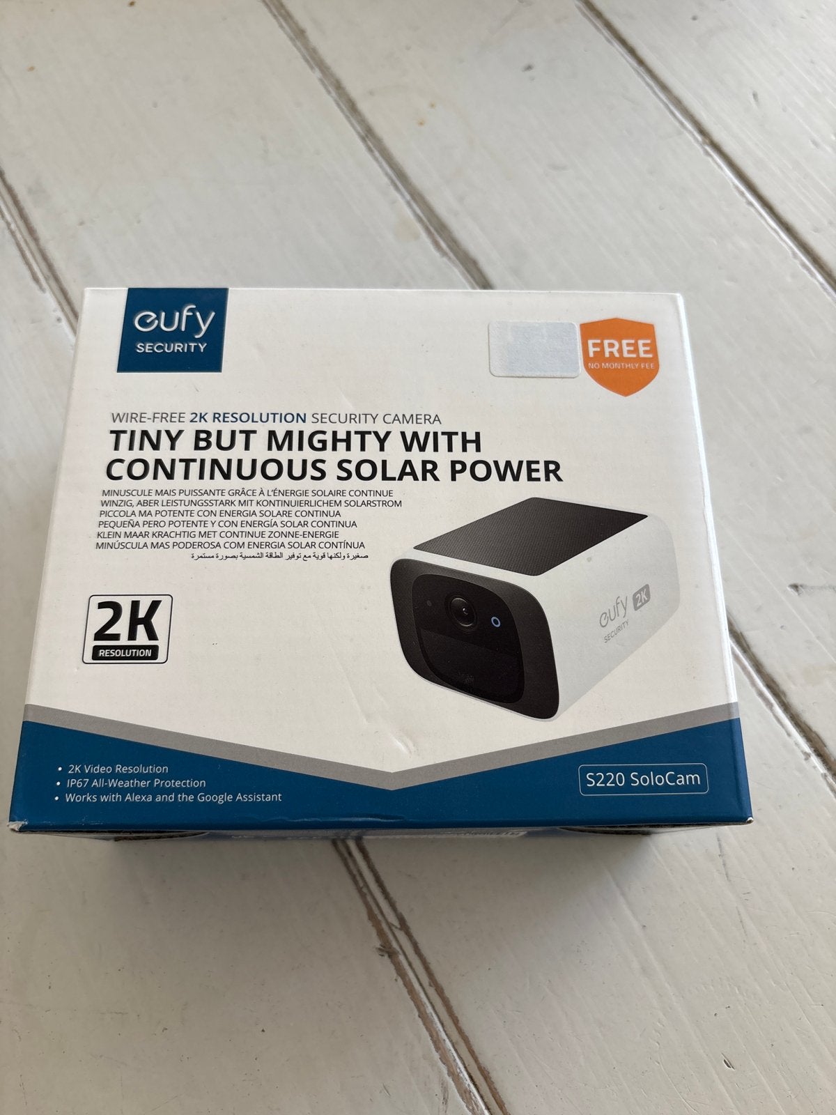 Eufy S220 SoloCam 2K Beveiligingscamera met Zonne-energie, Ophalen of Verzenden, Nieuw, Buitencamera