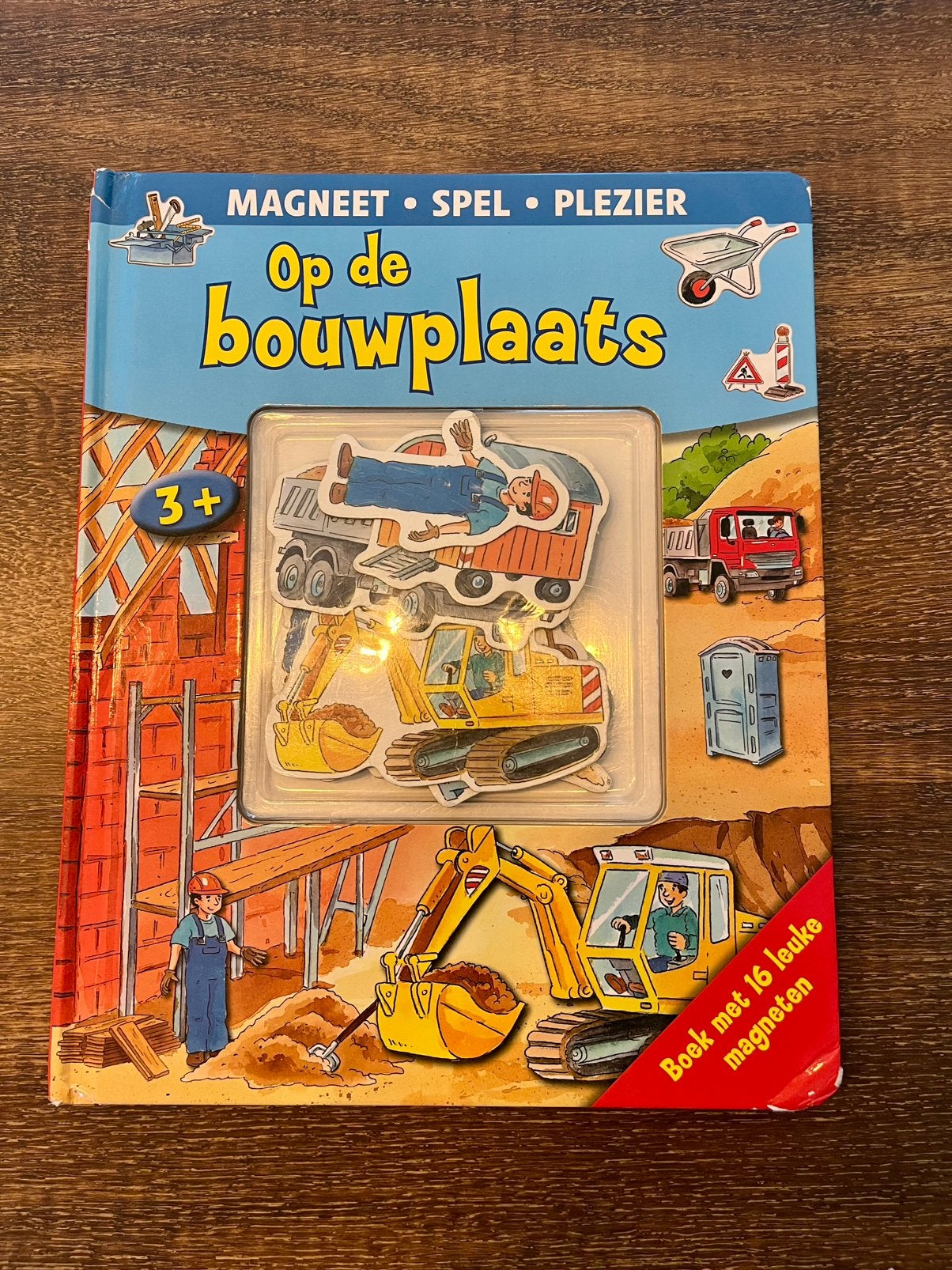 Magneet boek op de bouwplaats gratis, Kinderen en Baby's, Ophalen, Gebruikt, Ontdekken