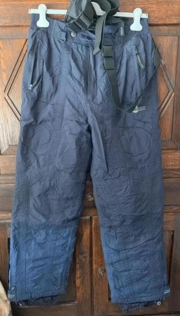 Blauwe skibroek snowboard afritsbare bretels; XL; Catmandoo, Ophalen of Verzenden, Zo goed als nieuw, Maat 46/48 (XL) of groter
