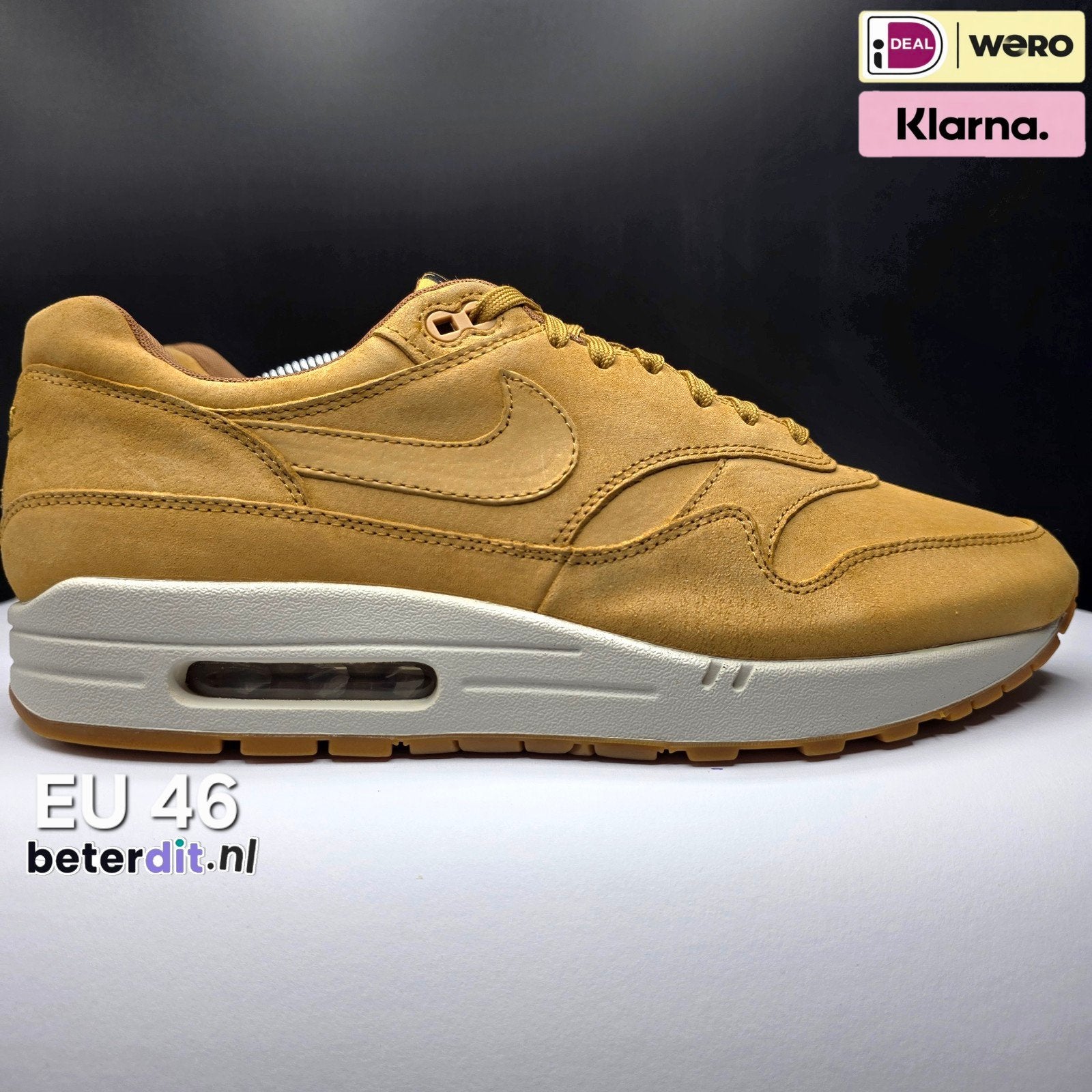 Nike Air Max 1 'Wheat' Maat: 46, Kleding | Heren, Schoenen, Nike air max, Bruin, Ophalen of Verzenden, Nike