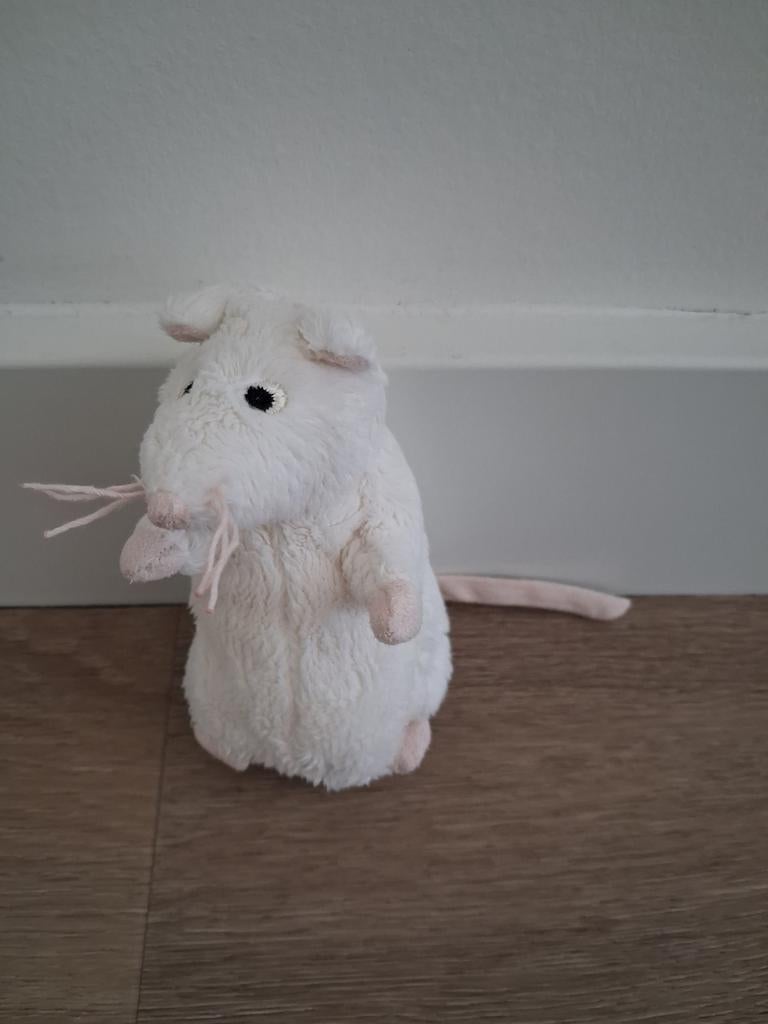 Knuffel muis Ikea Gosig Mus wit rat muisje L1185, Ophalen of Verzenden, Zo goed als nieuw, Overige typen
