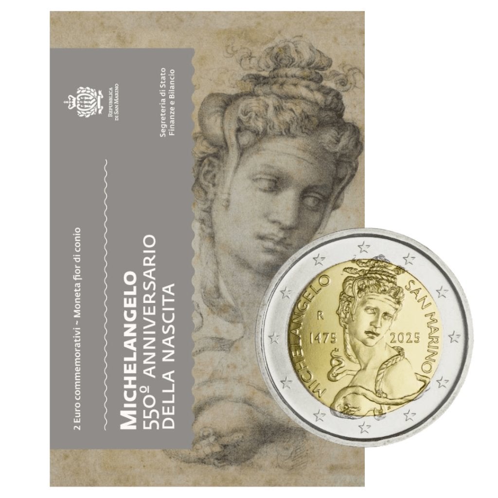 2 Euro San Marino 2025 - Michelangelo - BU Blister, Verzenden, San Marino, 2 euro, Losse munt