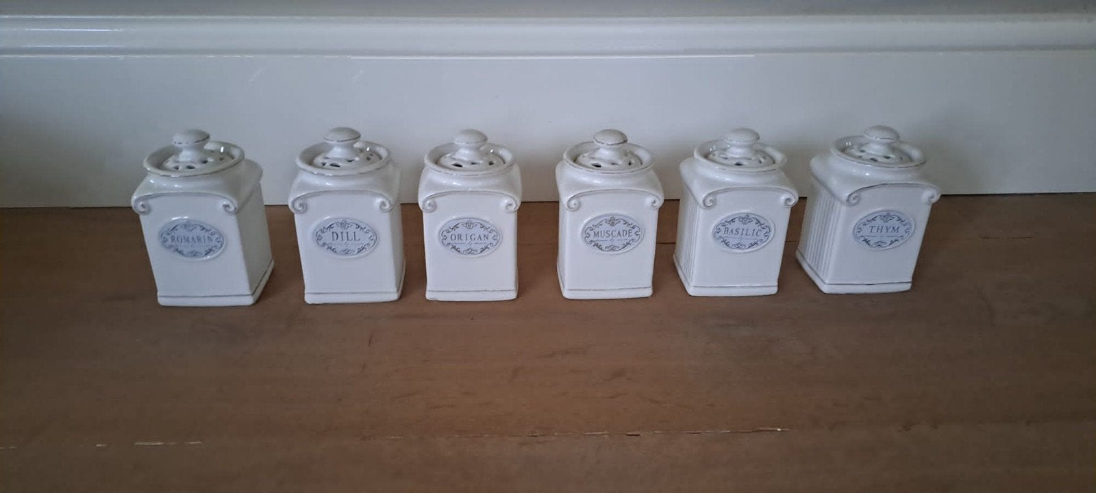 Set van 6 keramische kruidenpotjes - Nieuw, Ophalen of Verzenden, Nieuw