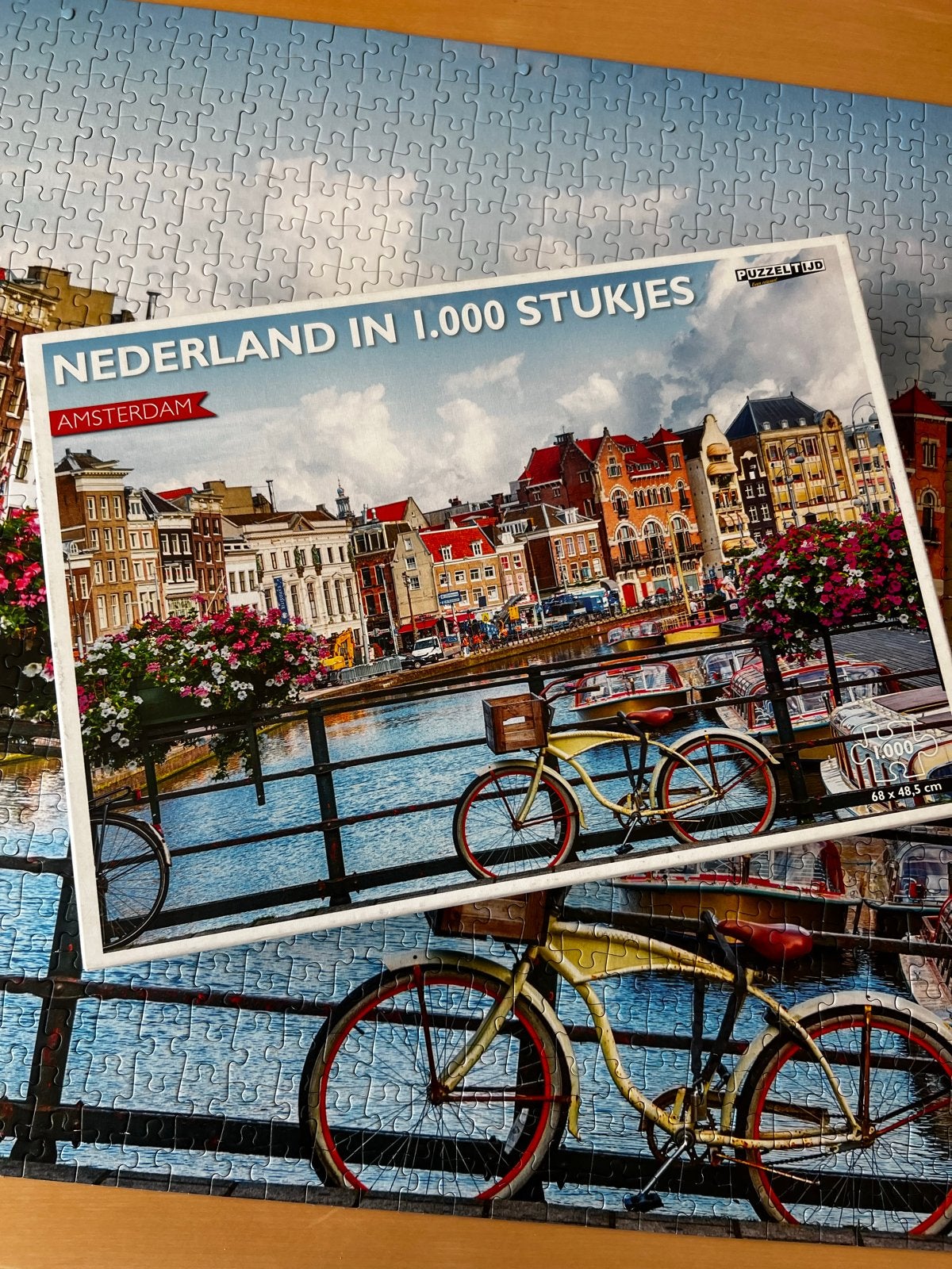 Legpuzzel Nederland in 1.000 stukjes - Amsterdam, Ophalen of Verzenden, 500 t/m 1500 stukjes, Zo goed als nieuw, Legpuzzel