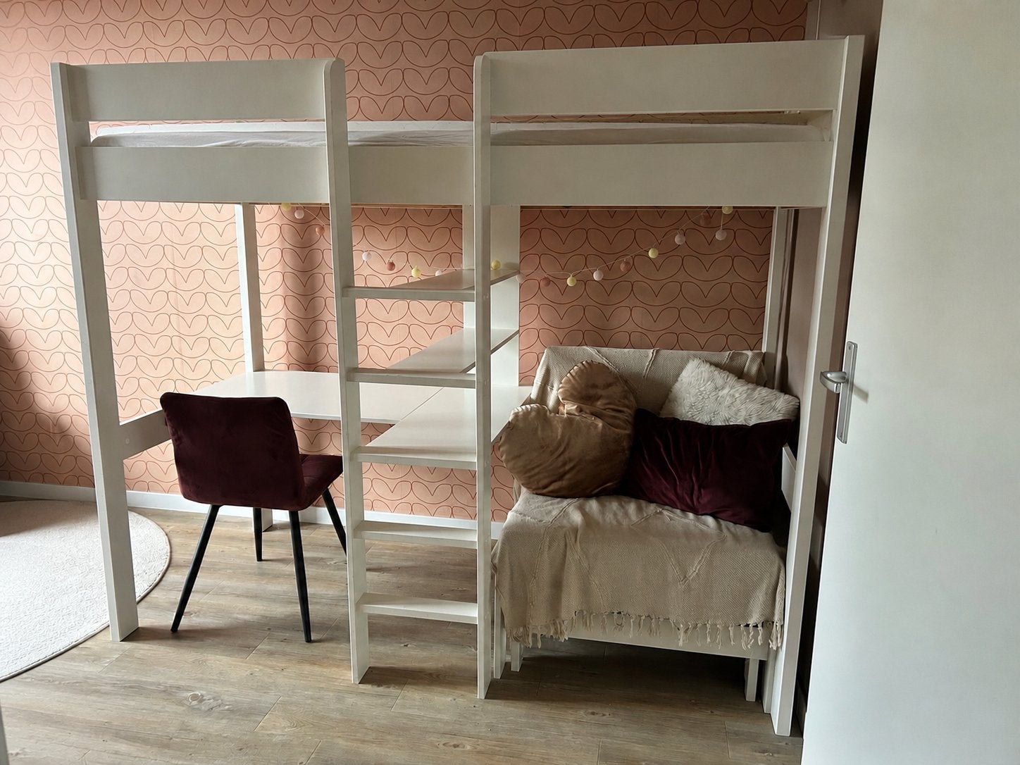 Wehkamp Nous Hoogslaper met bureau en opbergruimte, Ophalen, Gebruikt, Eenpersoons, 200 cm