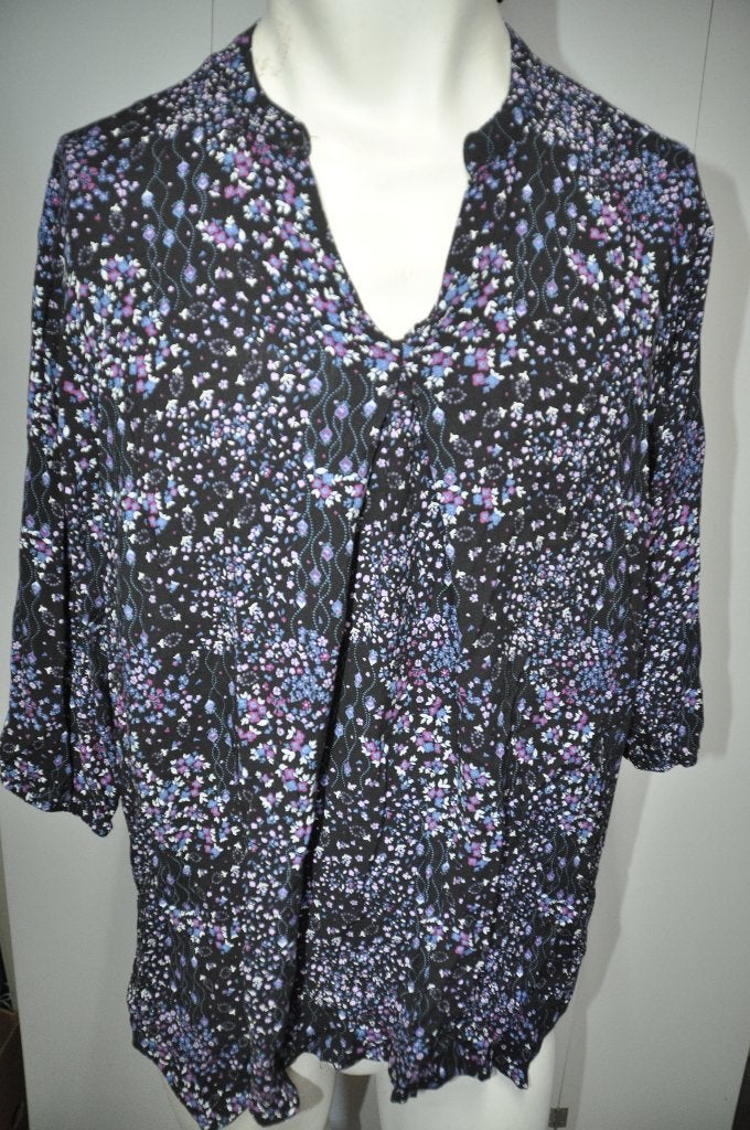 Th41 Zwart Paars Tinten Shirt maat XL, Kleding | Dames, Grote Maten, Ophalen of Verzenden, Zo goed als nieuw, Overige kleuren