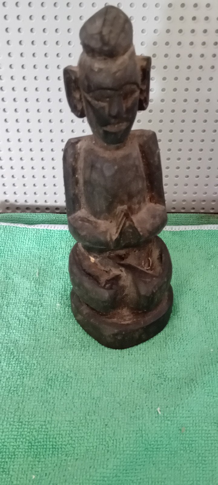 Oud Afrikaans houten beeldje. Congo, Antiek en Kunst, Ophalen of Verzenden, Handgemaakt, Beeld, Hout