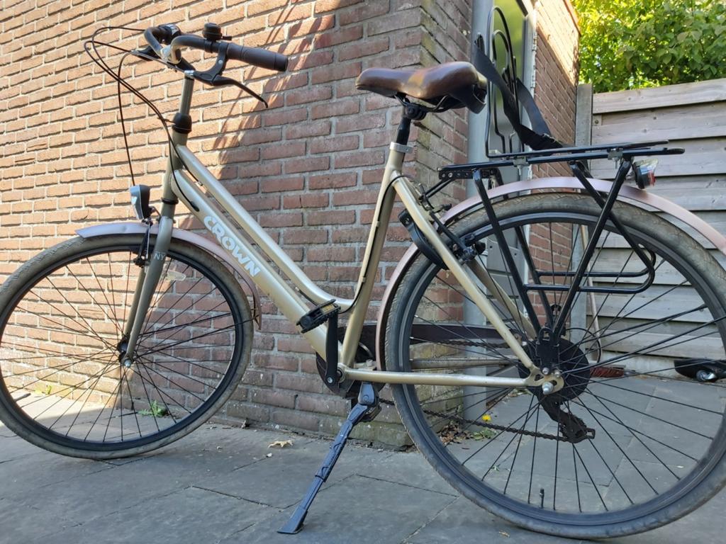 Crown 28 inch Damesfiets - Goede staat, lage instap, Overige merken, Velgrem, Ophalen of Verzenden, 50 tot 53 cm