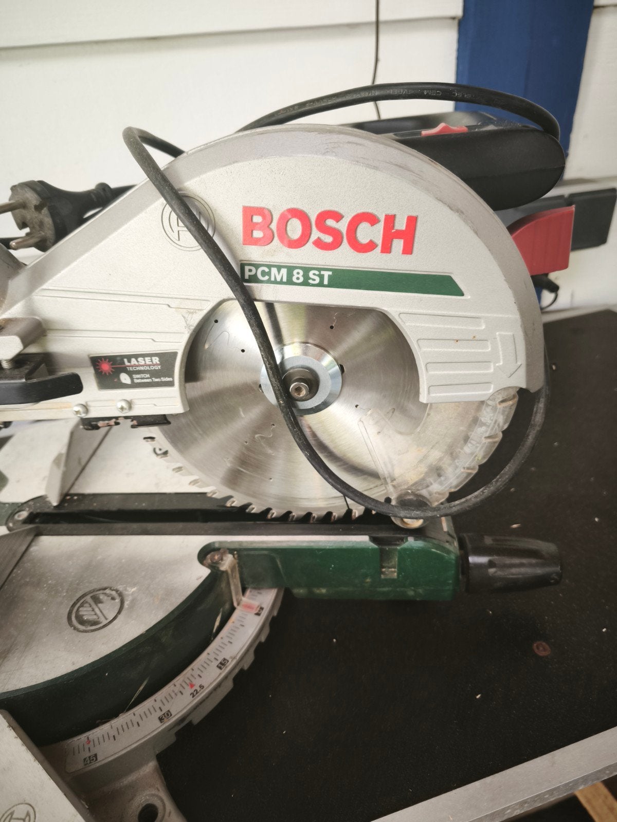 Bosch PCM 8 ST Afkortzaag / Verstekzaag met Laser, Ophalen, Gebruikt, Afkortzaag, Bosch