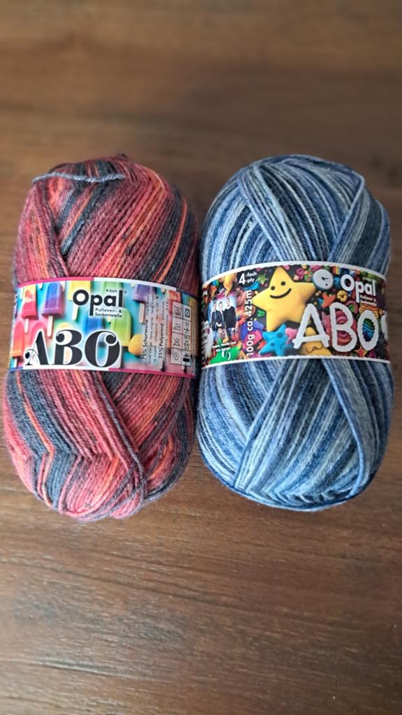 Opal ABO 4ply sokkenwol sokkengaren - 2 bollen, Hobby en Vrije tijd, Breien en Haken, Ophalen of Verzenden, Zo goed als nieuw