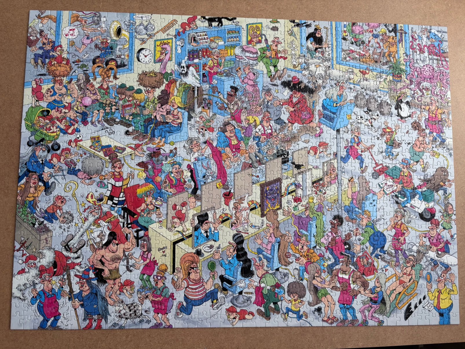 Jan van Haasteren puzzel 1000st., Ophalen, 500 t/m 1500 stukjes, Zo goed als nieuw, Legpuzzel