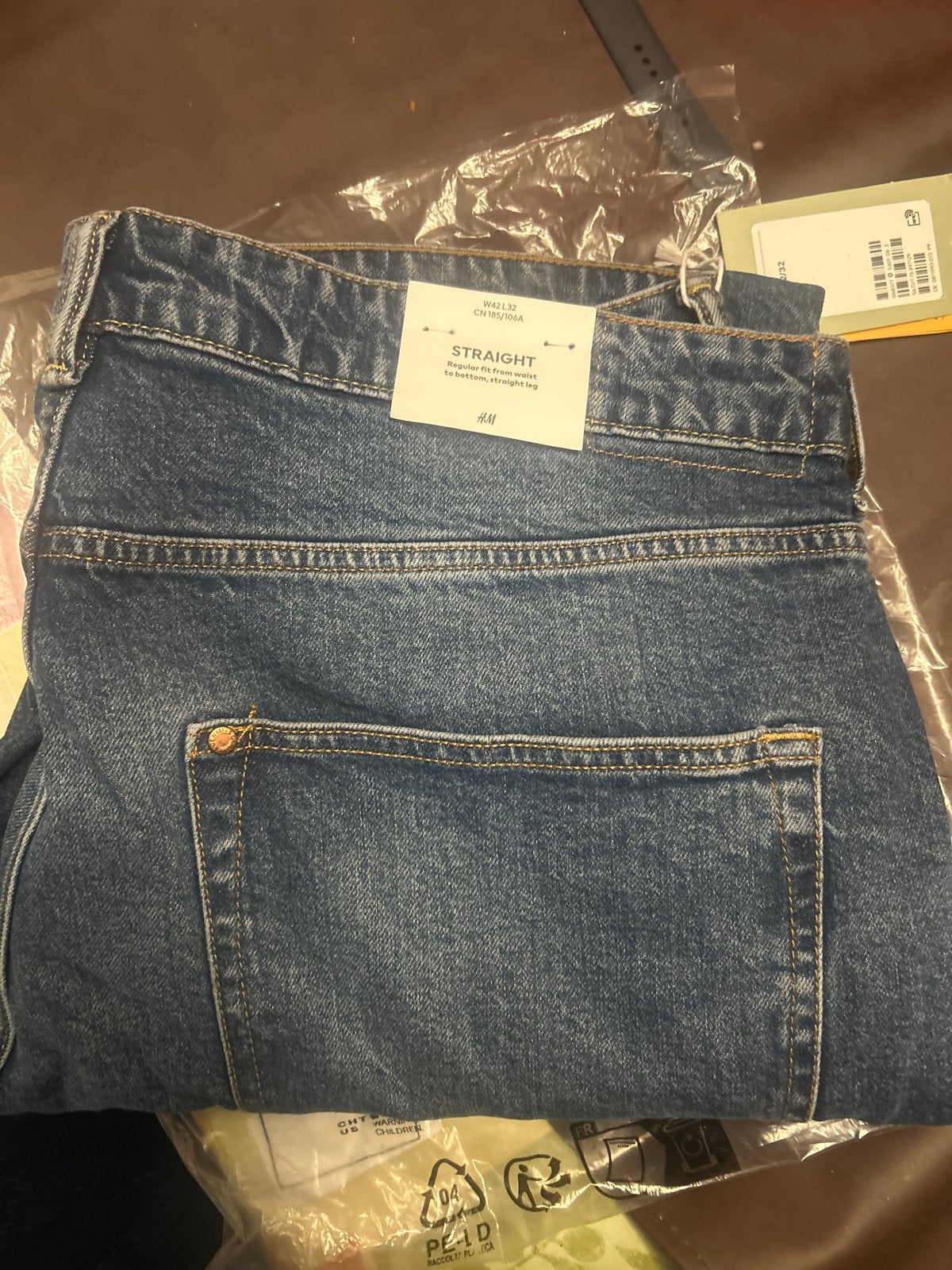 H&M Straight Jeans W42 L32 - Nieuw met label, Ophalen of Verzenden, Nieuw, Blauw, W40 - W42 (confectie 56/58)