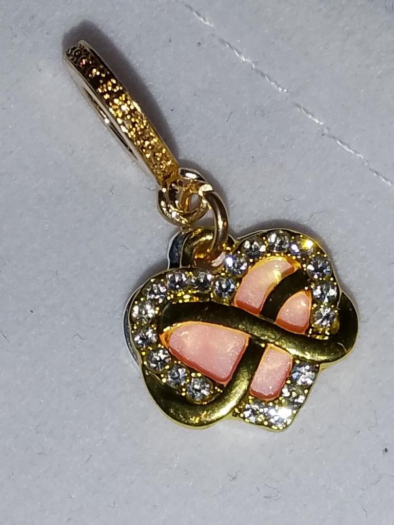 Bedel voor bedelarmband met hart en strass, Ophalen of Verzenden