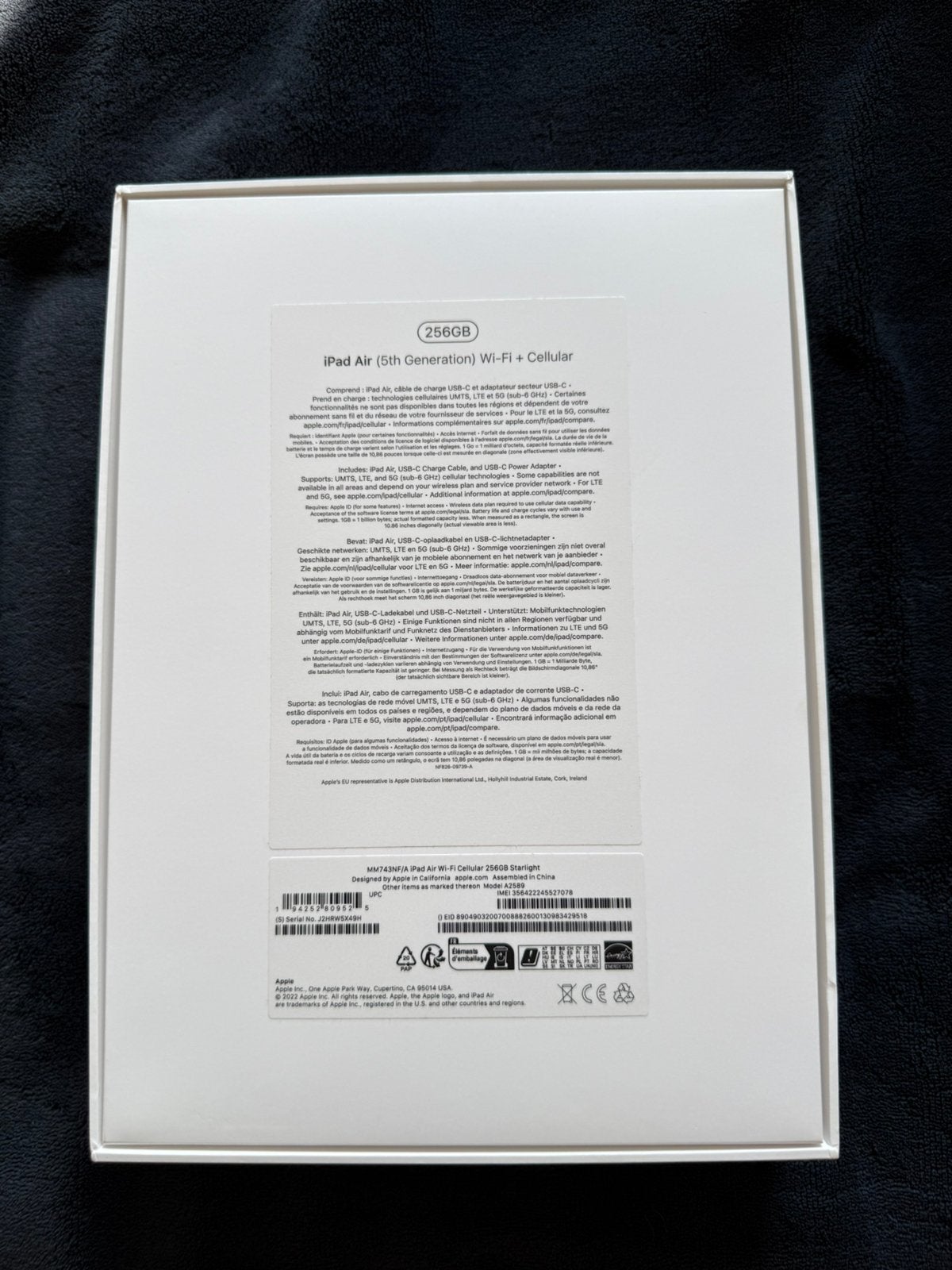 Foto 9 van Apple iPad Air (2022) Wifi + Cellular - Starlight