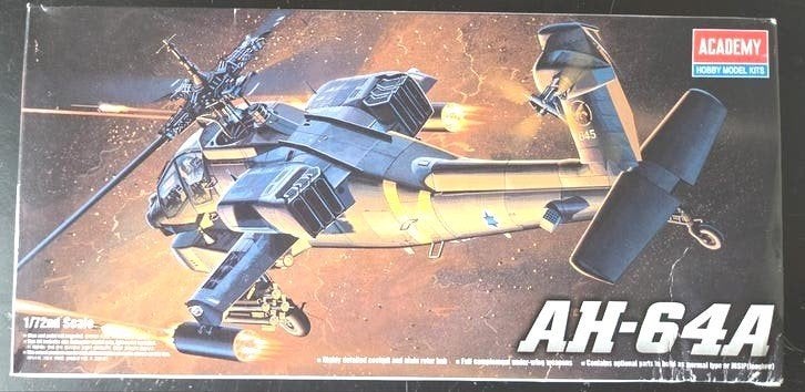 Academy AH-64A Apache 1:72, Hobby en Vrije tijd, Overige merken, 1:72 tot 1:144, Helikopter, Ophalen of Verzenden
