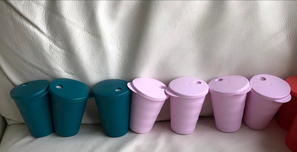 Tupperware Rietje Beker per stuk - Diverse Kleuren, Huis en Inrichting, Keuken | Tupperware, Nieuw, Beker of Kan, Blauw, Ophalen of Verzenden