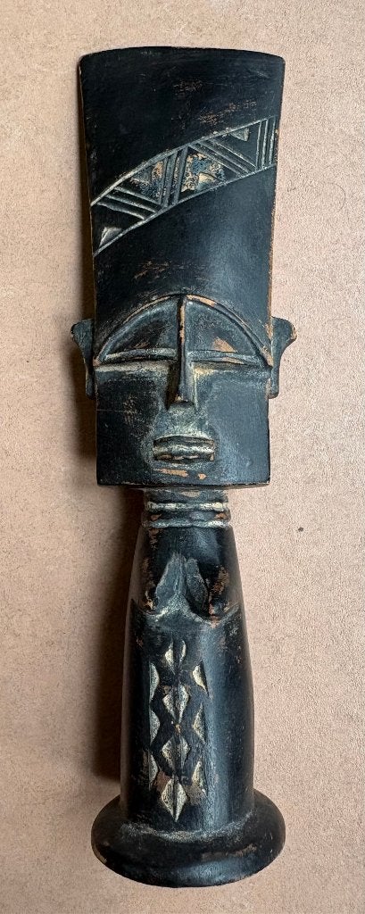 Fante Akua'ba vruchtbaarheidsbeeldje, Ghana, Antiek en Kunst, Hout, Bruin, Afrika, Ophalen of Verzenden