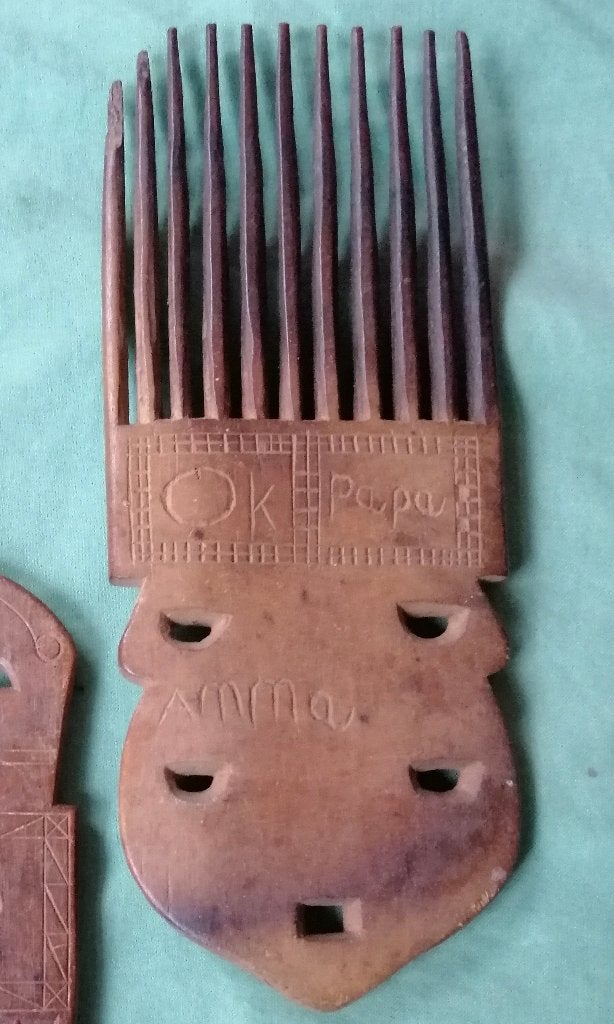 Vintage Afrikaanse haarkam Ghana, Hout, Afrika, Overige typen, Ophalen of Verzenden